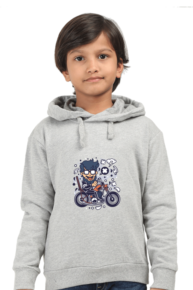 Chopper Hipster Kids Unisex Hooded Sweatshirt - 5Yrs