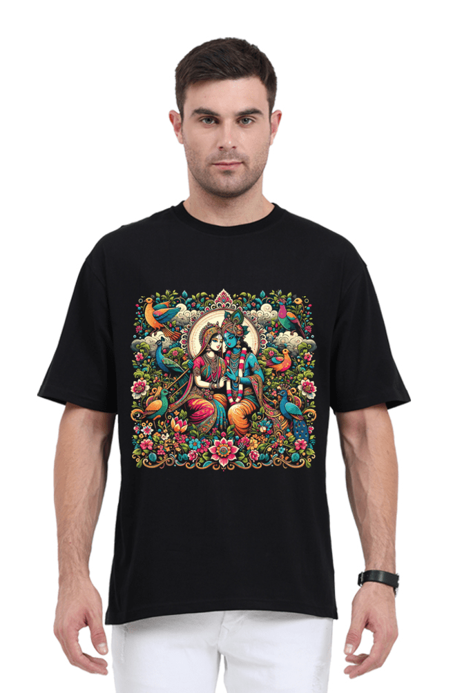 Radha Krishna Series 8 Unisex Oversized T-shirt - S