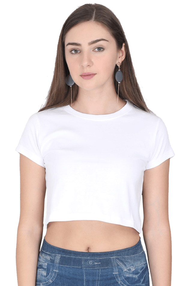 Crop Top - White / XL - plains