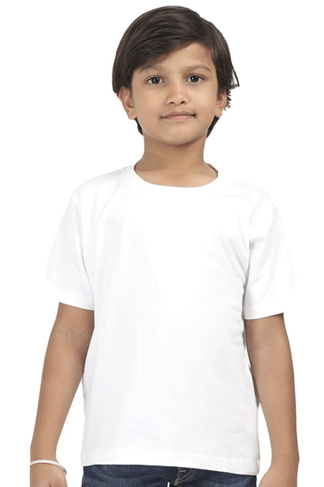 plain t shirt for kids boy white color