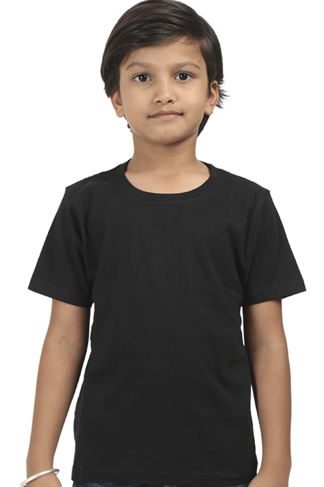 plain t shirt for kids boy black color