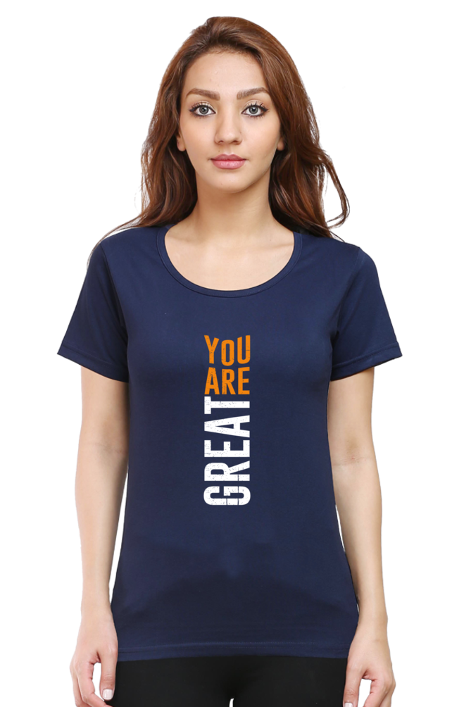 You Are Great Women’s T-shirt - Navy Blue / S