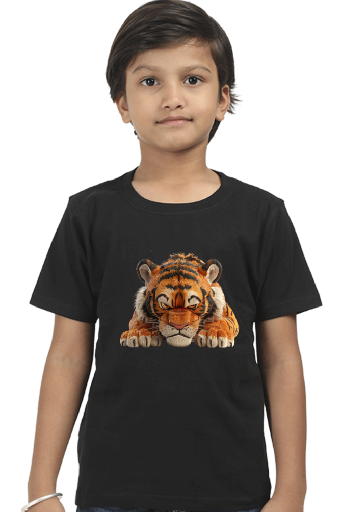 Grumpy Tiger Boys T-shirt - Black / 5Yrs