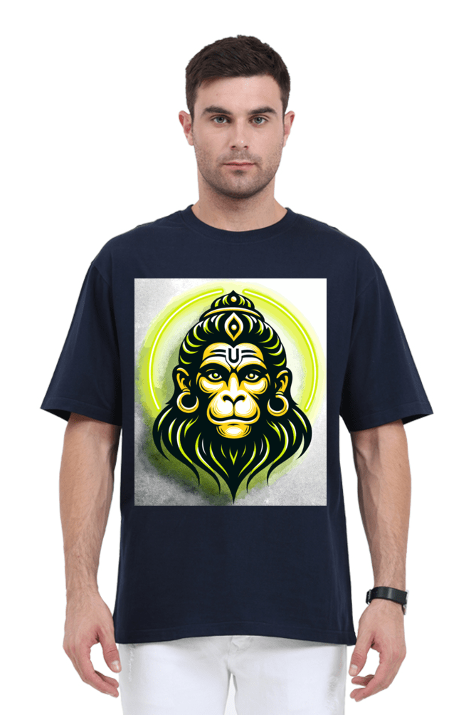 Hanuman Series 5 Unisex Oversized T-shirt - Navy Blue / S