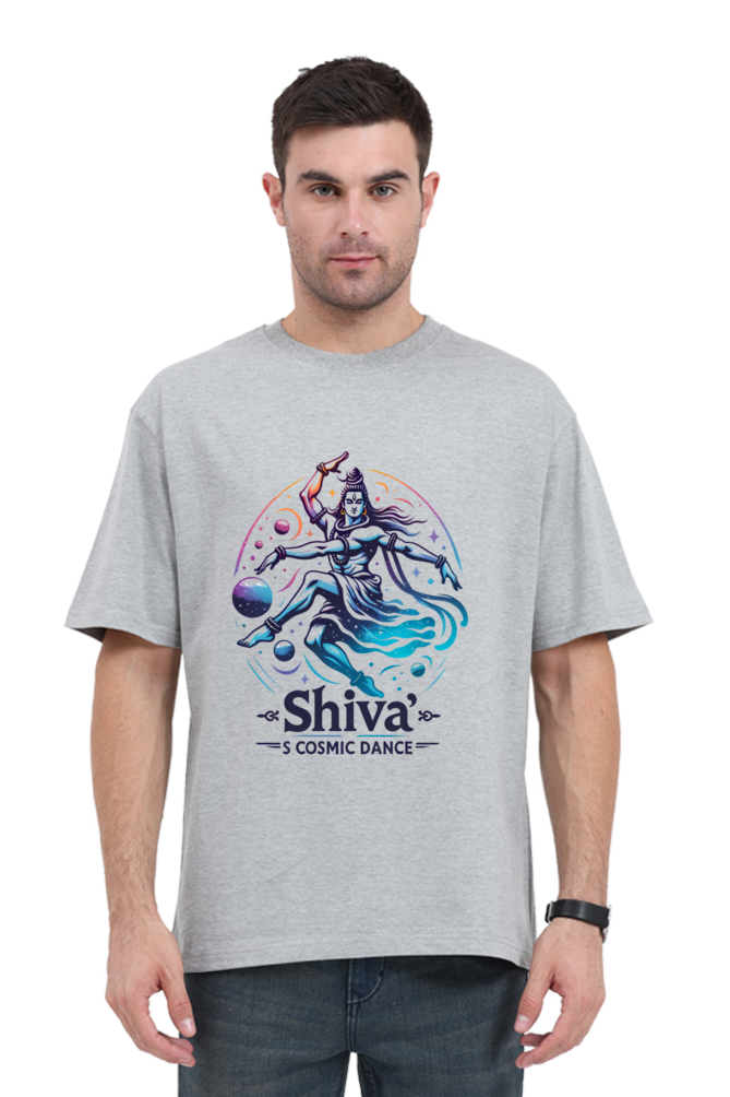 Shiva Series 12 Unisex Oversized T-Shirt - Grey Melange / S