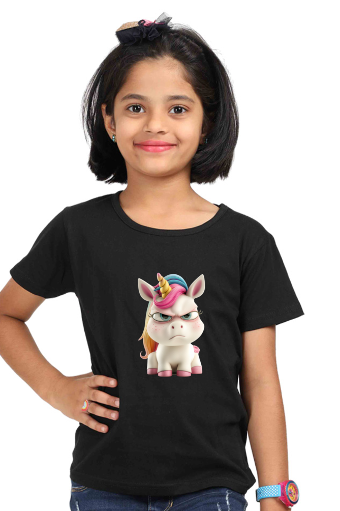 Grumpy Unicorn Girls T-shirt