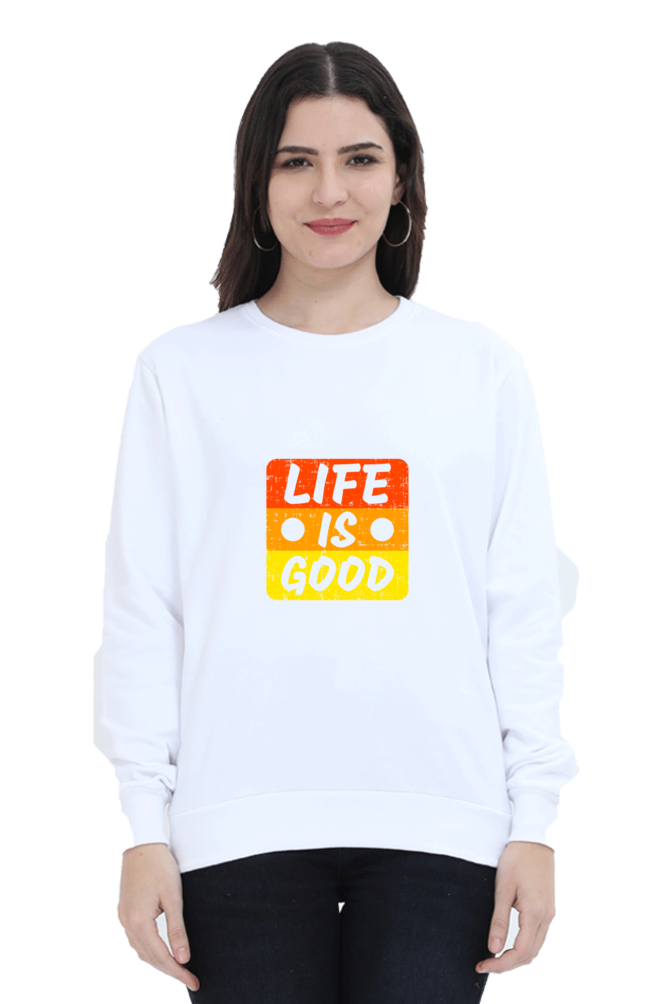 Life Is Good Unisex Sweatshirt - White / XXL