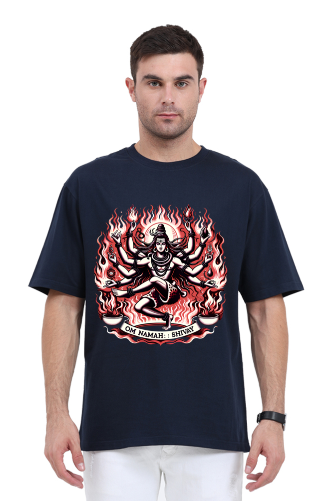Shiva Series 13 Unisex Oversized T-Shirt - Navy Blue / S