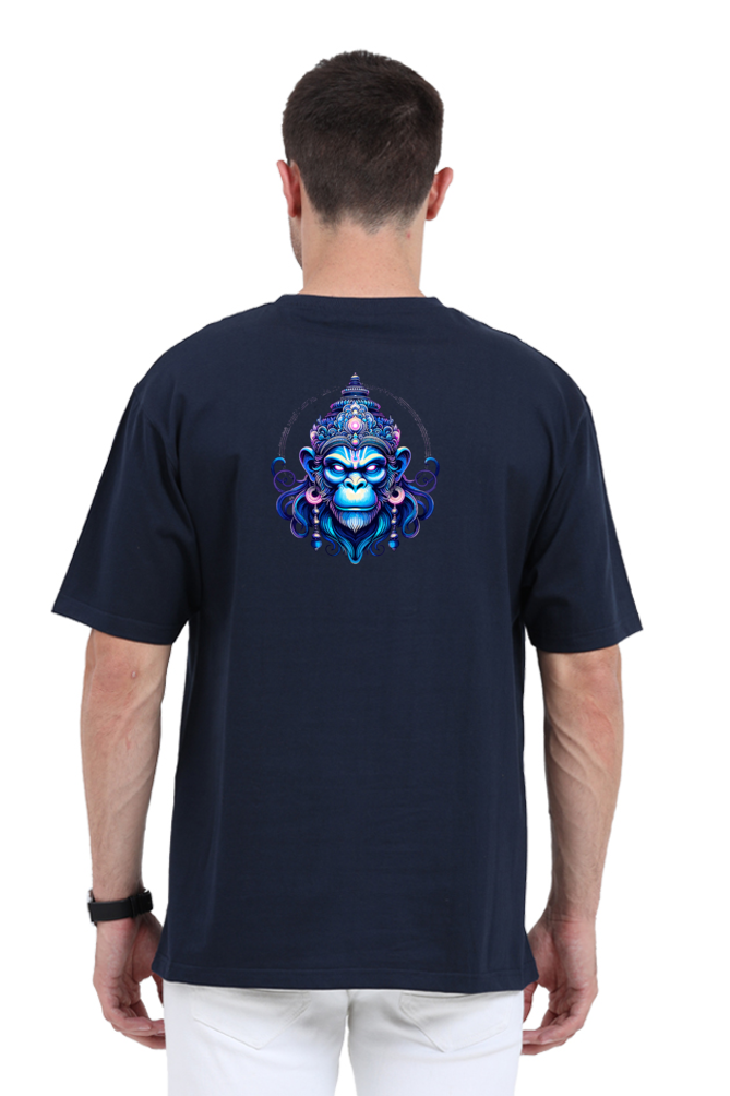 Hanuman Series 13 Unisex Oversized T-shirt - Navy Blue / S