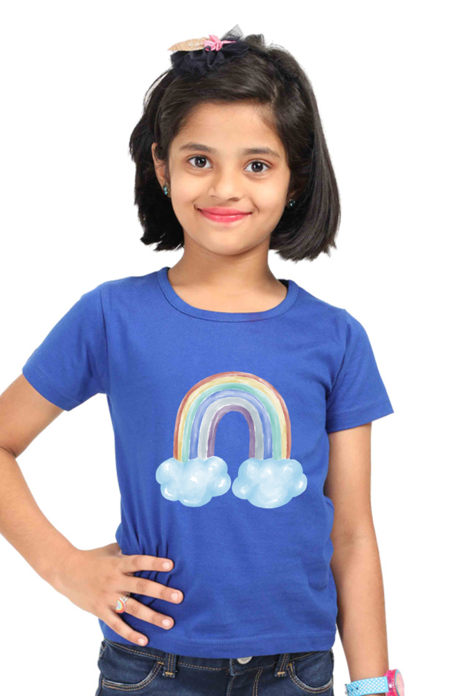 Rainbow Girls T-Shirt - Royal Blue / 7Yrs