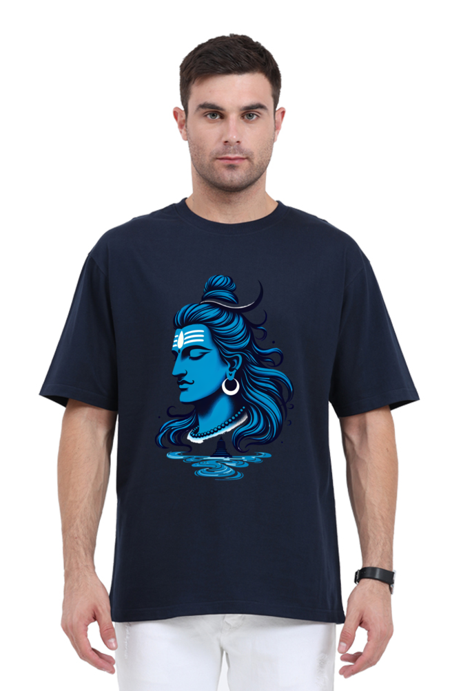 Shiva Series 18 Unisex Oversized T-shirt - Navy Blue / S
