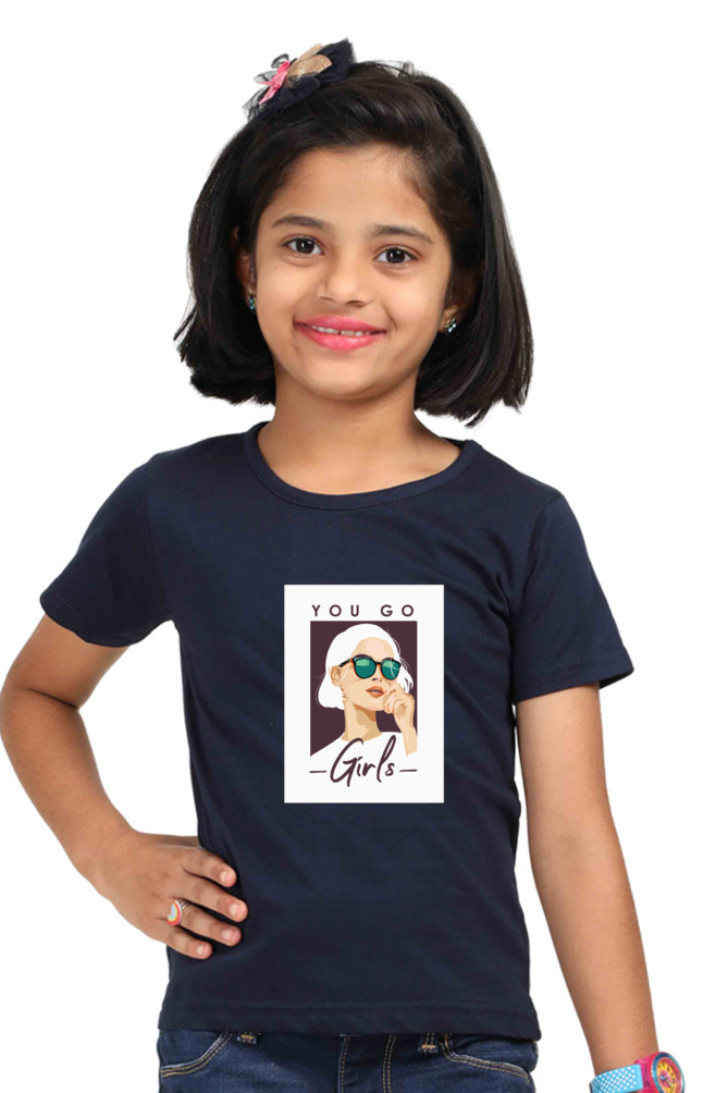 You Go Girls T-Shirt - Navy Blue / 13Yrs