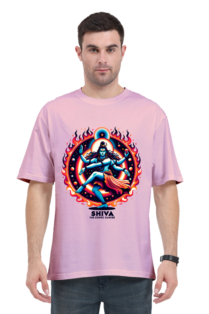 Shiva Series 17 Unisex Oversized T-shirt - Light Baby Pink / XS