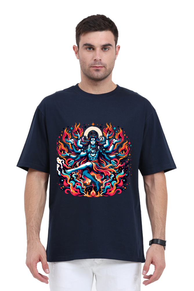Shiva Series 29 Unisex Oversized T-shirt - Navy Blue / S