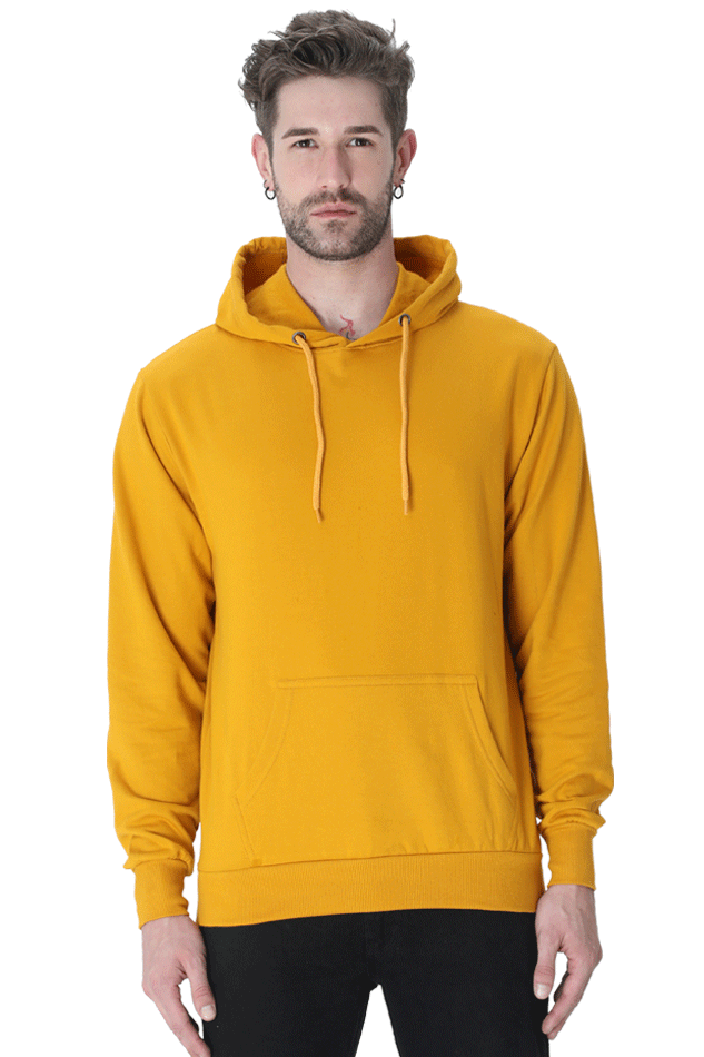Unisex Hooded SweatShirt - Mustard Yellow / S - plains