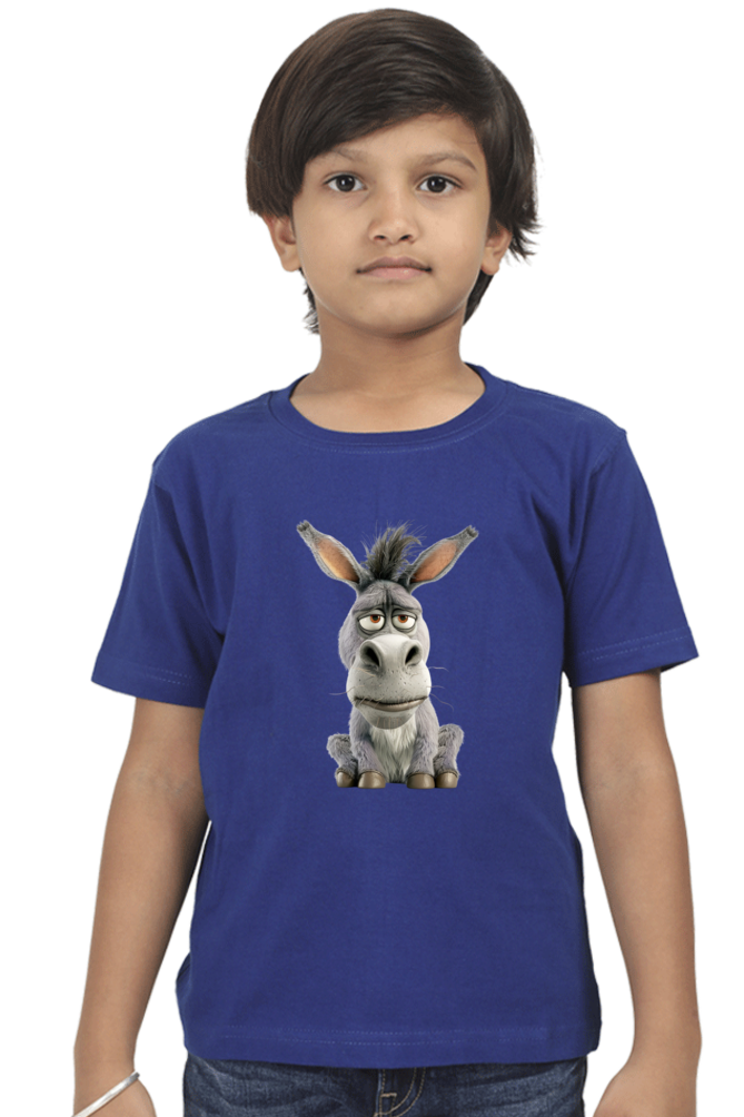 Grumpy Donkey Boys T-shirt - Royal Blue / 5Yrs