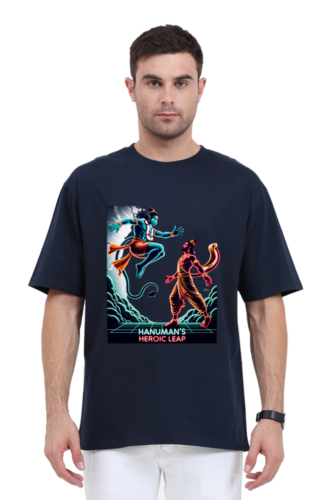 Hanuman Series 10 Unisex Oversized T-shirt - Navy Blue / S