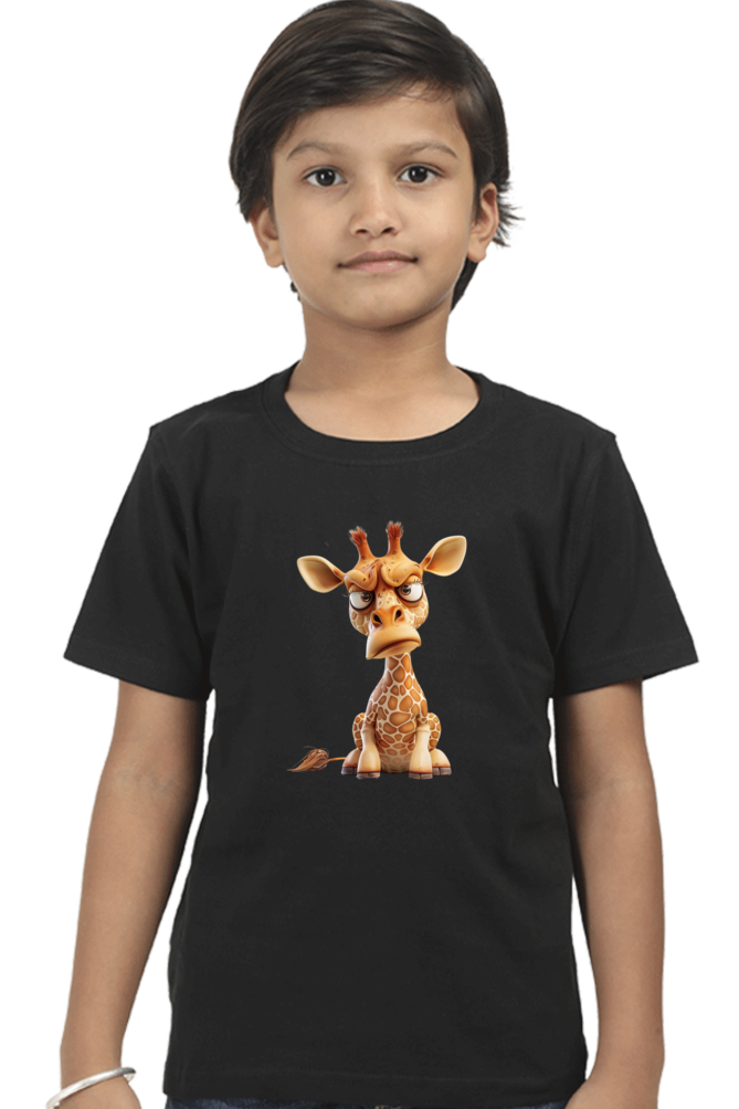Grumpy Giraffe Boys T-shirt - Black / 5Yrs