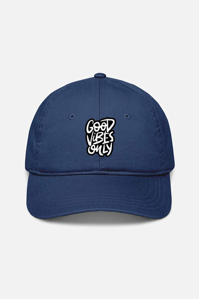 Good Vibes Only Unisex Baseball Cap - Navy Blue / Standard