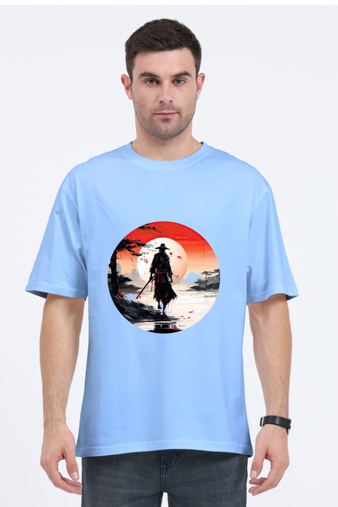 Samurai Series Series 6 Unisex Oversized T-shirt - Baby Blue / M