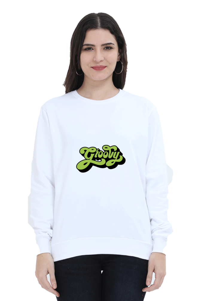 Groovy Unisex Sweatshirt - White / S