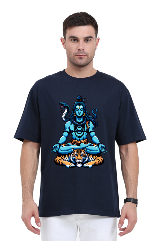Shiva Series 22 Unisex Oversized T-shirt - Navy Blue / S