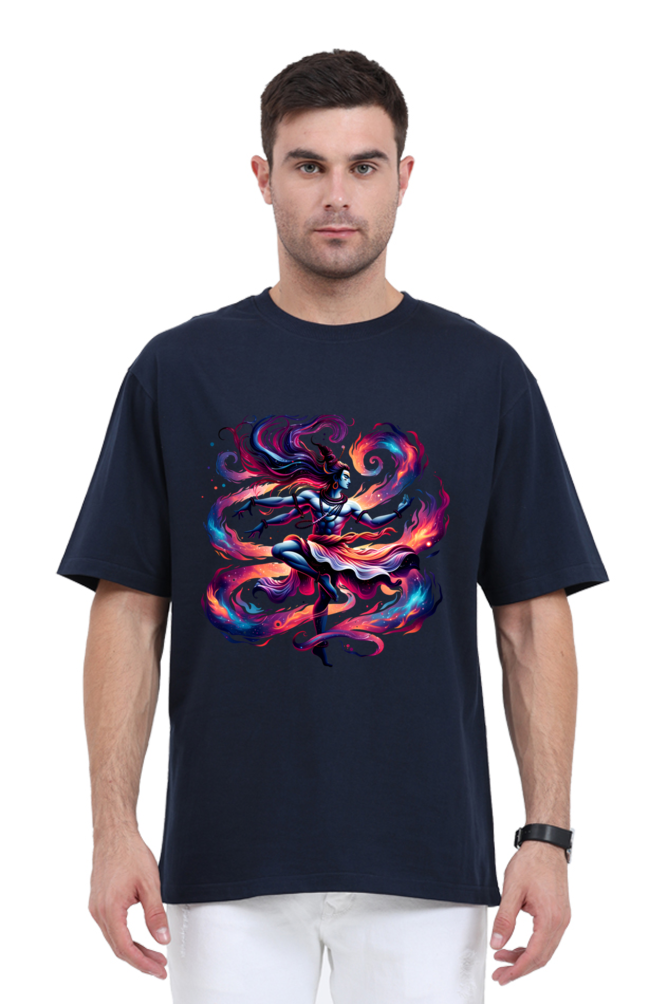 Shiva Series 27 Unisex Oversized T-shirt - Navy Blue / S