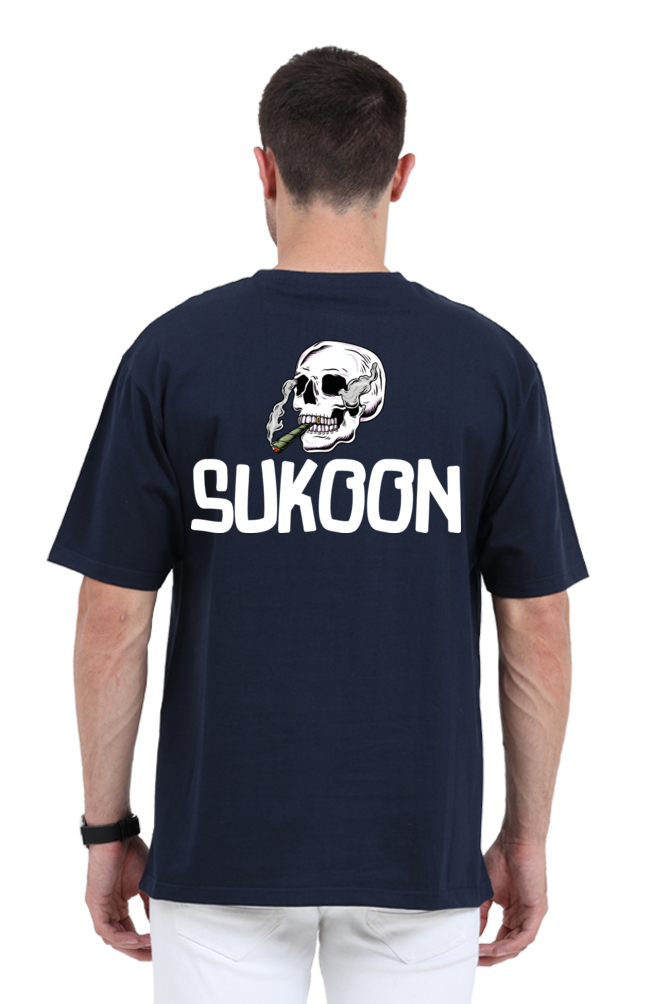 Sukoon (Back) Unisex Oversized T-shirt - Navy Blue / S