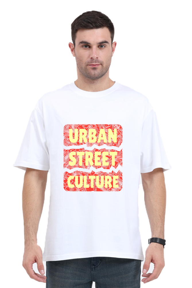 Urban Street Culture Unisex Oversized T-shirt - White / S