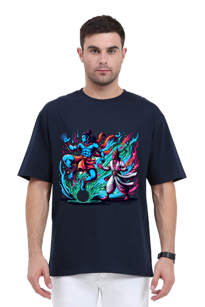 Shiva Series 25 Unisex Oversized T-shirt - Navy Blue / S