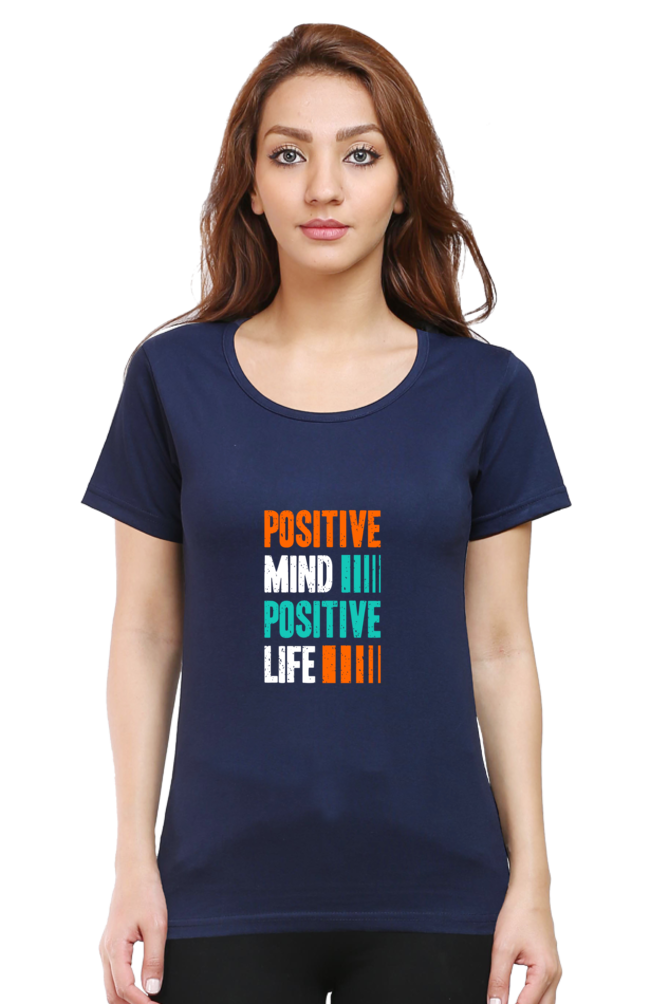 Positive Mind Positive Life Women’s T-shirt - Navy Blue / S