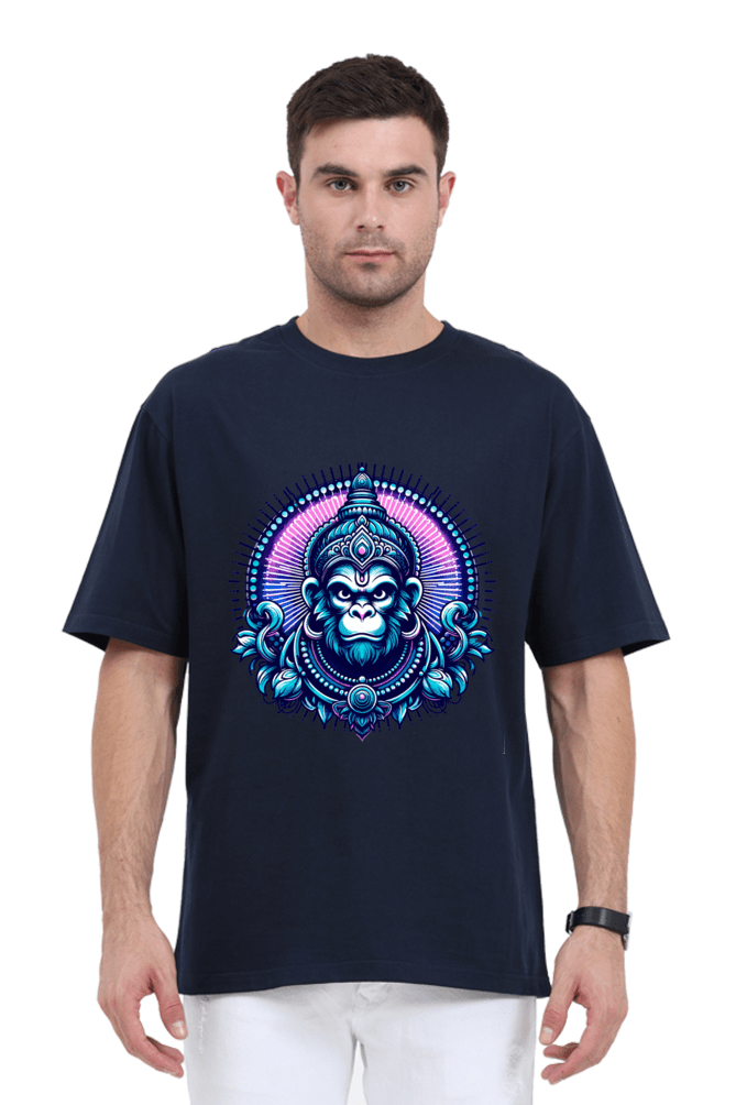 Hanuman Series 7 Unisex Oversized T-shirt - Navy Blue / S