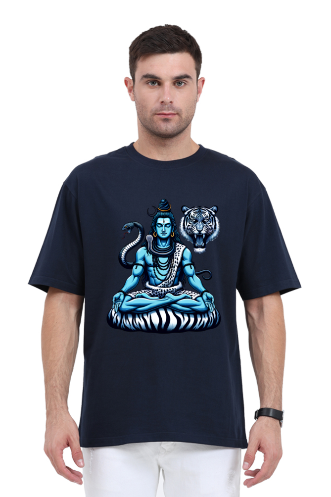 Shiva Series 24 Unisex Oversized T-shirt - Navy Blue / S