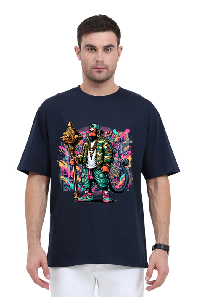Hanuman Series 25 Unisex Oversized T-shirt - Navy Blue / XL