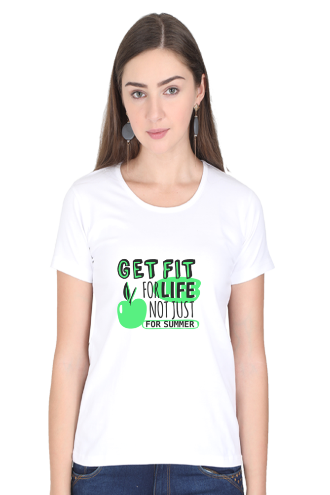 Get Fit For Life Not Just Summer Women’s T-Shirt - White / S