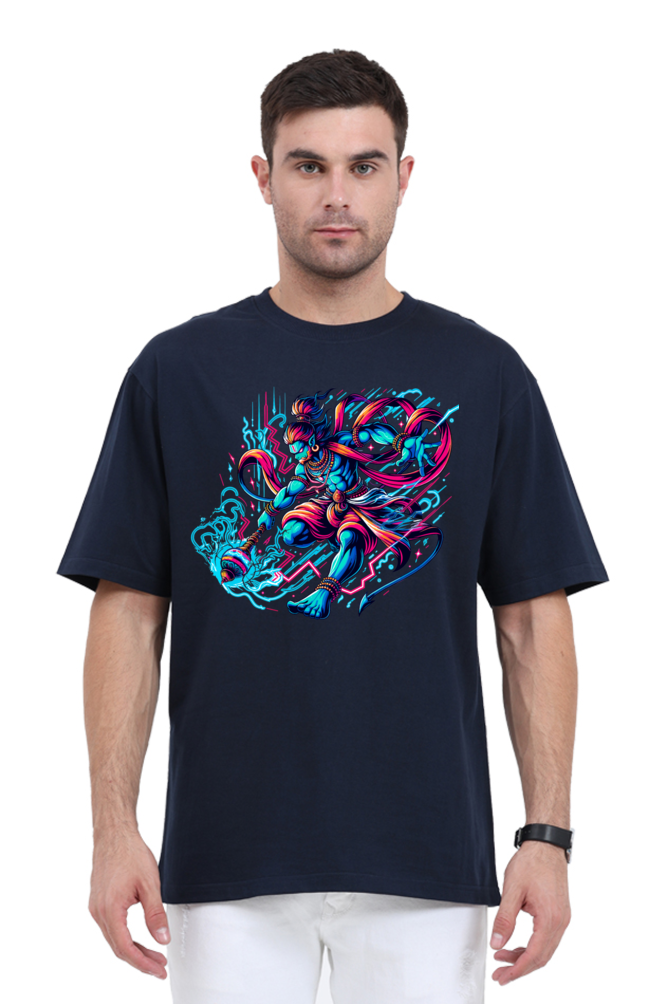Hanuman Series 21 Unisex Oversized T-shirt - Navy Blue / S