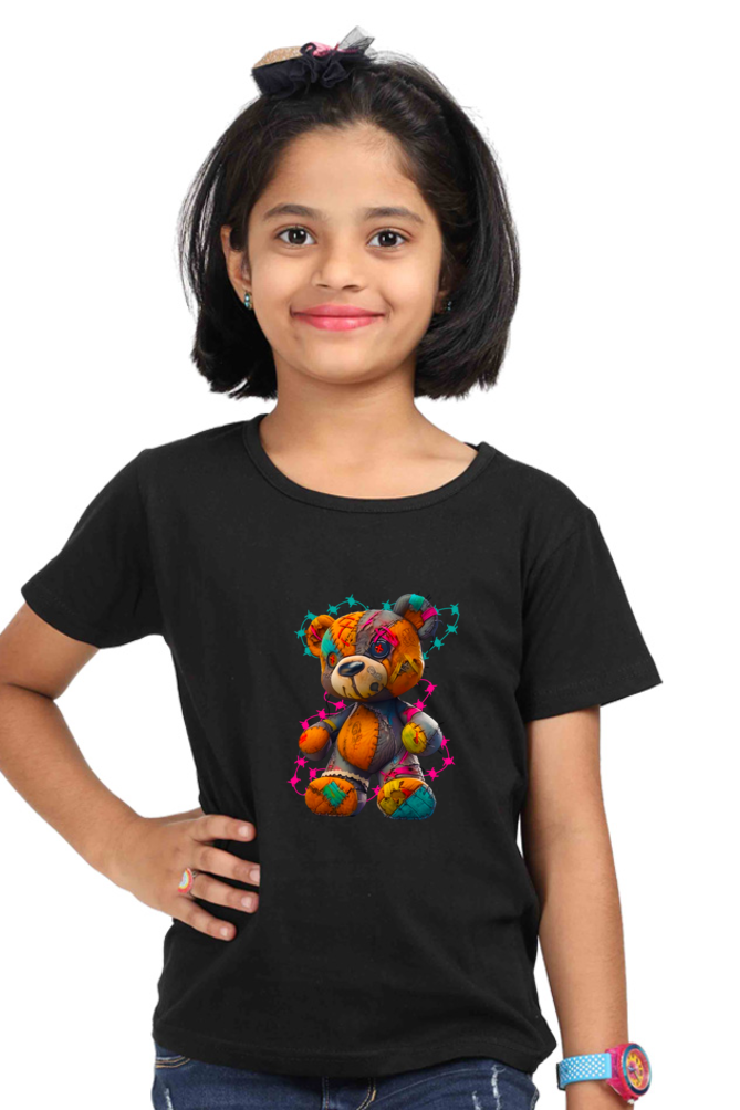 Voodoo Teddy Barbwire Girls T-Shirt - Black / 0-12M