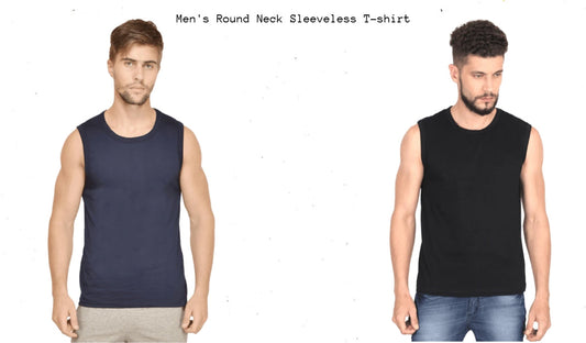 Men's Round Neck Sleeveless T-shirt 