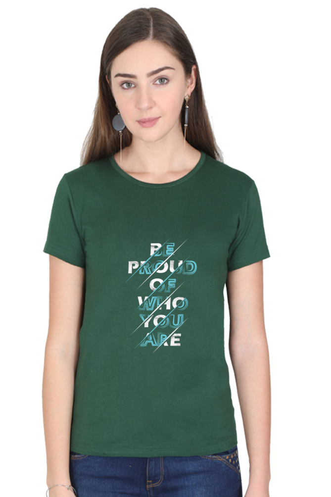 tshirt for women front print green