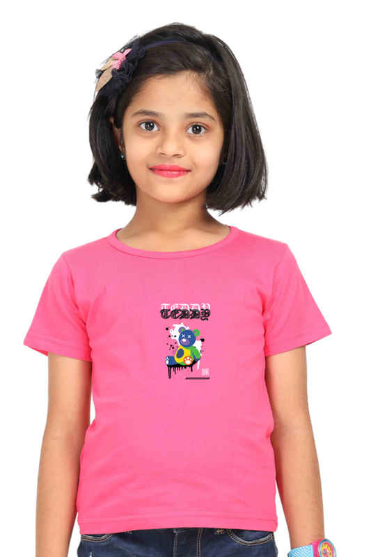 printed kids wear for girls pink color