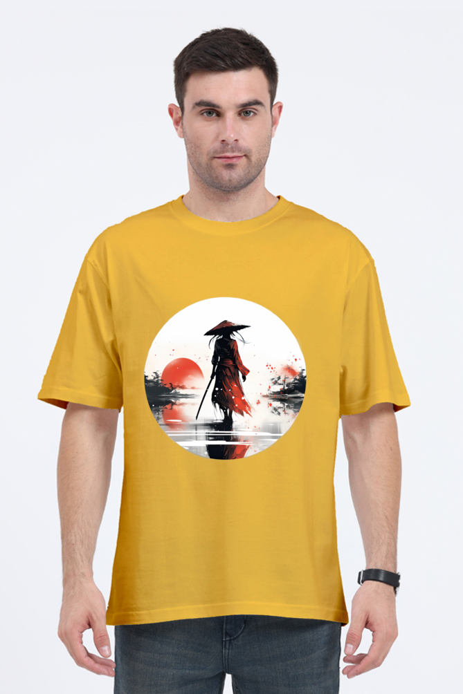 Samurai Series 5 Unisex Oversized T-shirt - Mustard Yellow / S