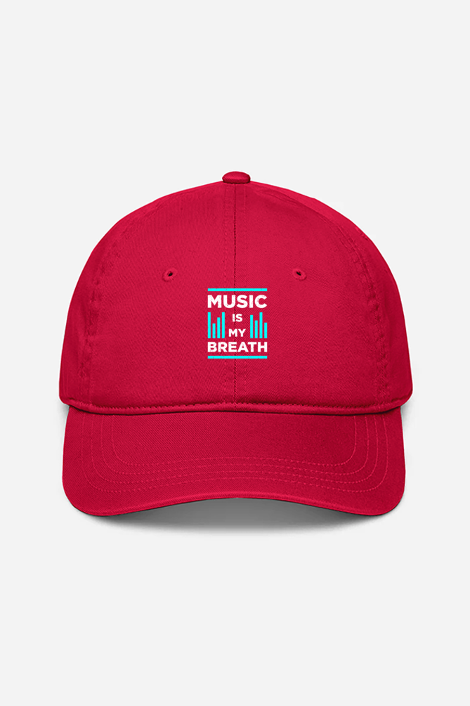 Music Is My Breath Unisex Baseball Cap - Red / Standard