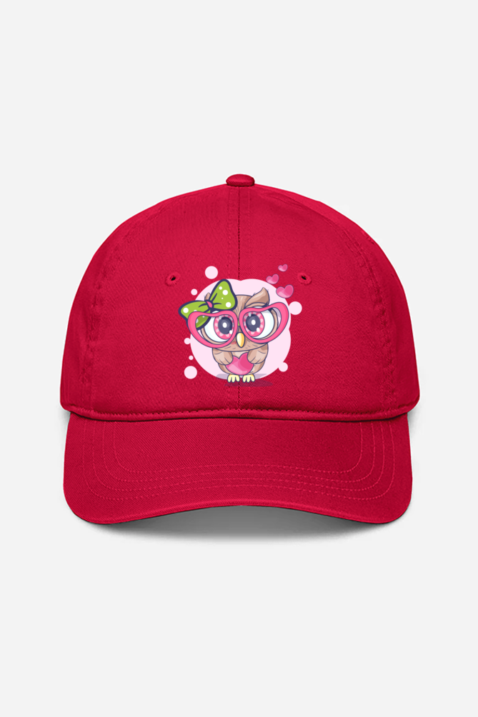 Cute owl Unisex Baseball Cap - Red / Standard