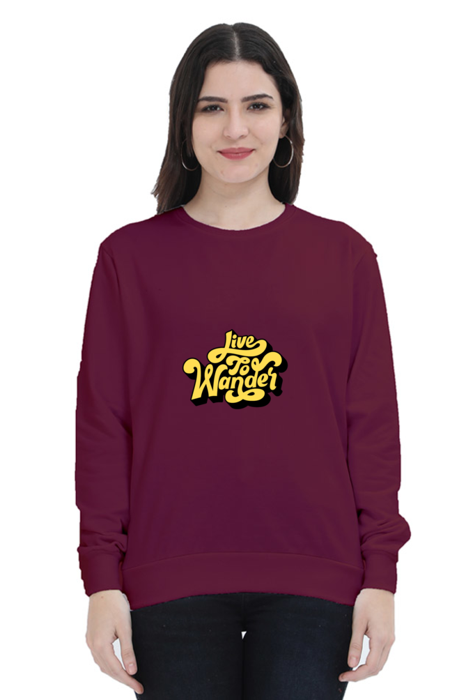 Live To Wander Unisex Sweatshirt - Maroon / S