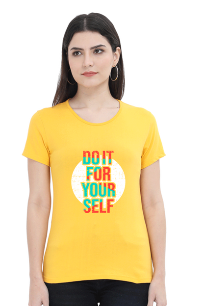 Do It For Yourself Women’s T-Shirt - Golden Yellow / XL