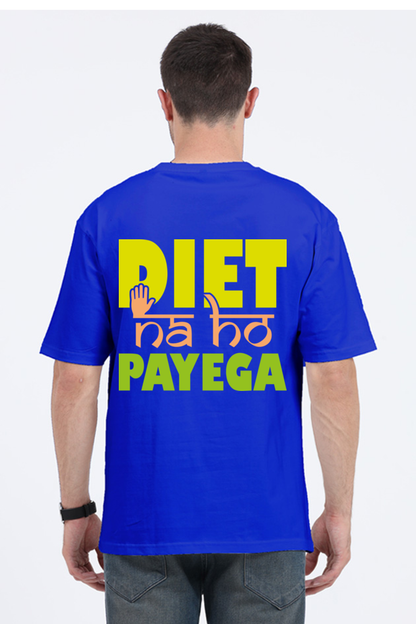 Diet Na Ho Payega Unisex Oversized T-shirt - Royal Blue / S