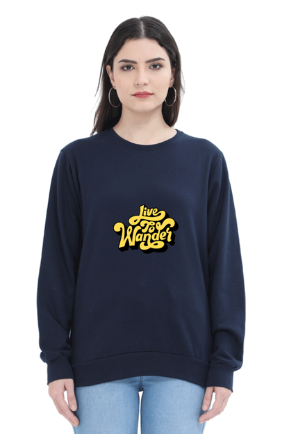 Live To Wander Unisex Sweatshirt - Navy Blue / S