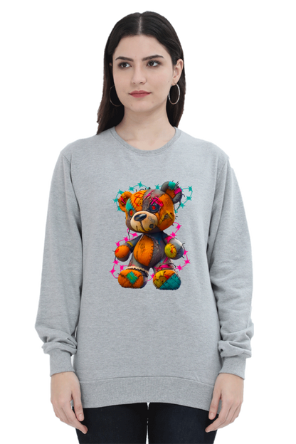 Voodoo Teddy Unisex Sweatshirt - Grey Melange / S