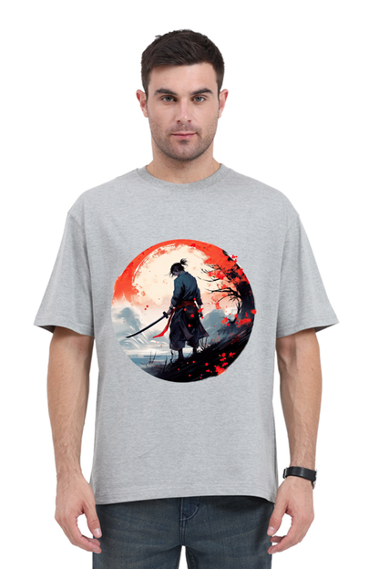 Samurai Series 1 Unisex Oversized T-shirt - Grey Melange / XL