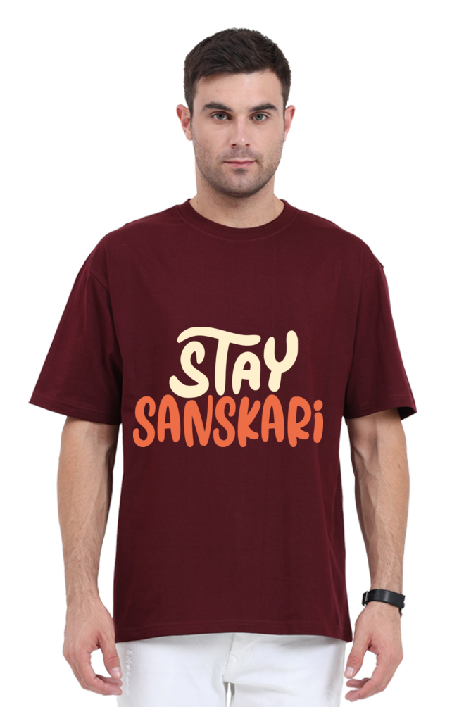 Stay Sanskari Unisex Oversized T-shirt